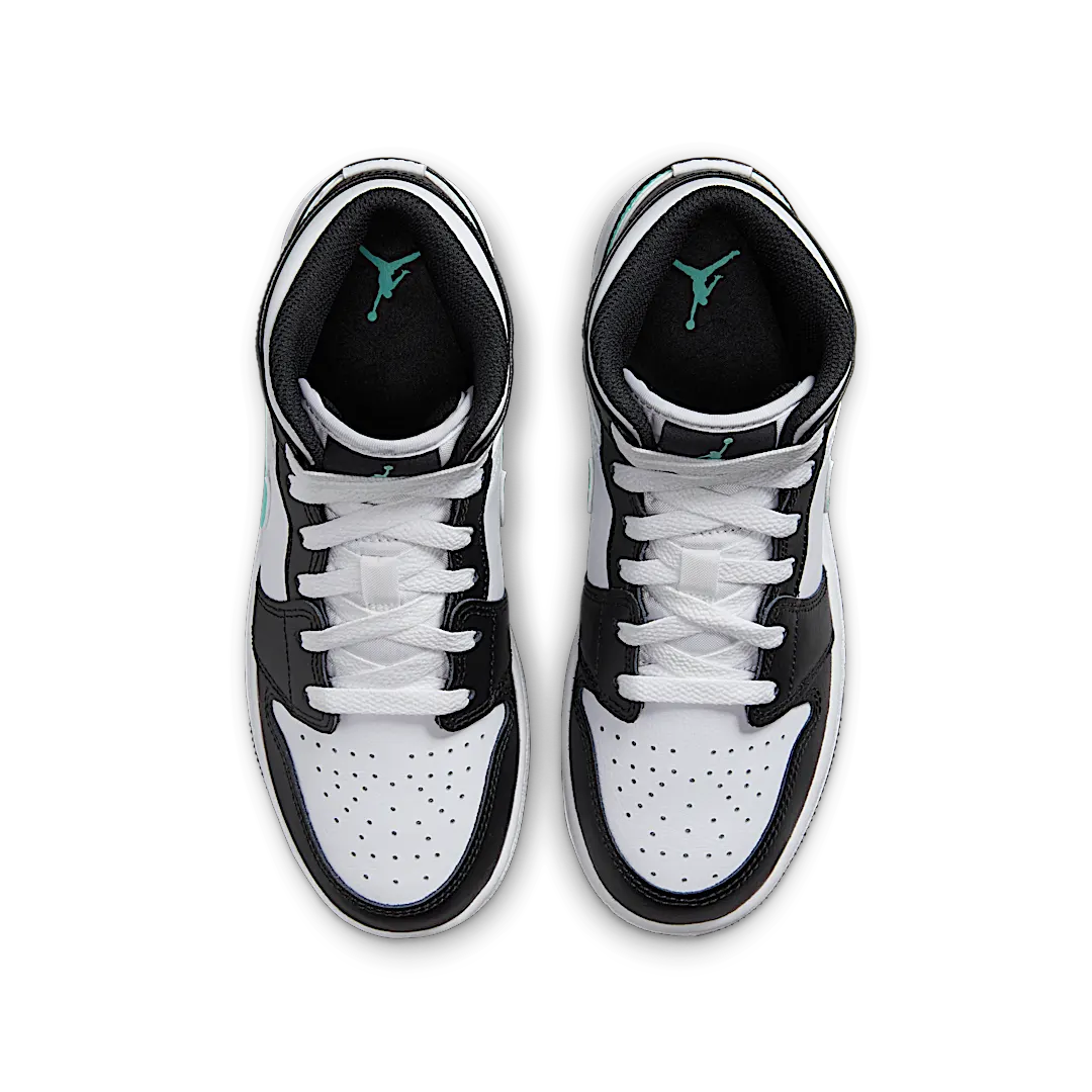 Air Jordan 1 Mid Green Glow, White/Black/Green Glow (DQ8423-103)