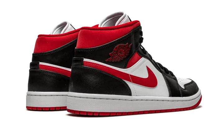 Air Jordan 1 Mid Gym Red Black White, White/Gym Red-Black (554724-122 / DJ4695-122)