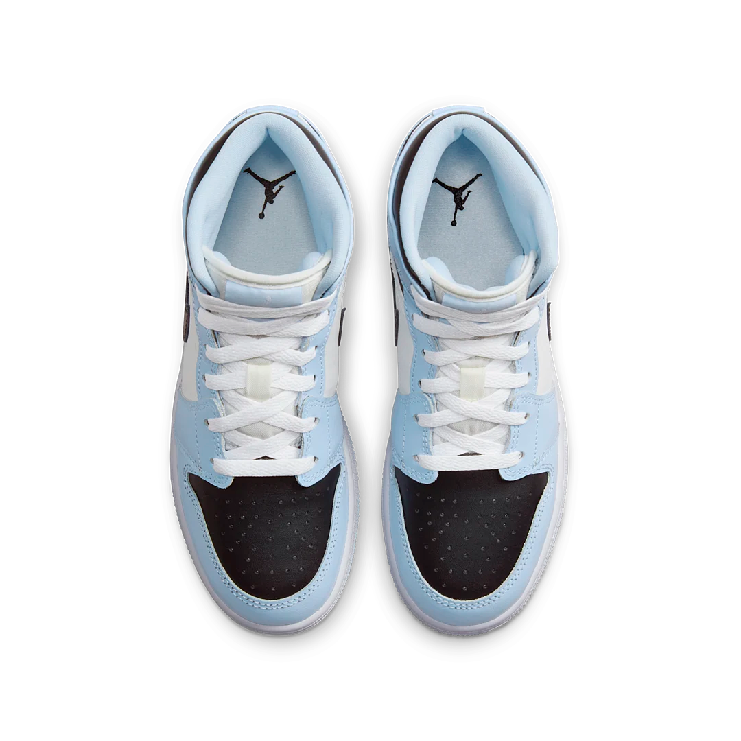 Air Jordan 1 Mid Ice Blue (2022), Ice Blue/Black-Sail-White (555112-401)