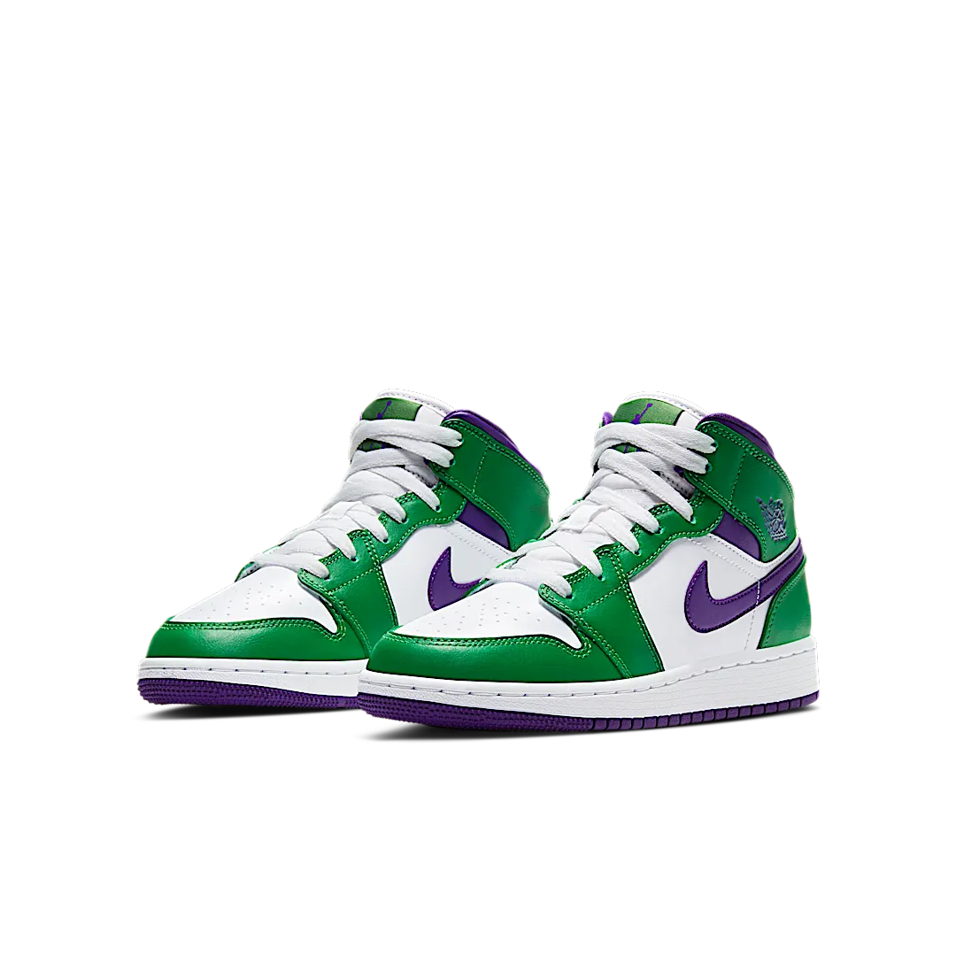 Air Jordan 1 Mid Incredible Hulk, Aloe Verde/Court Purple-White (554725-300)