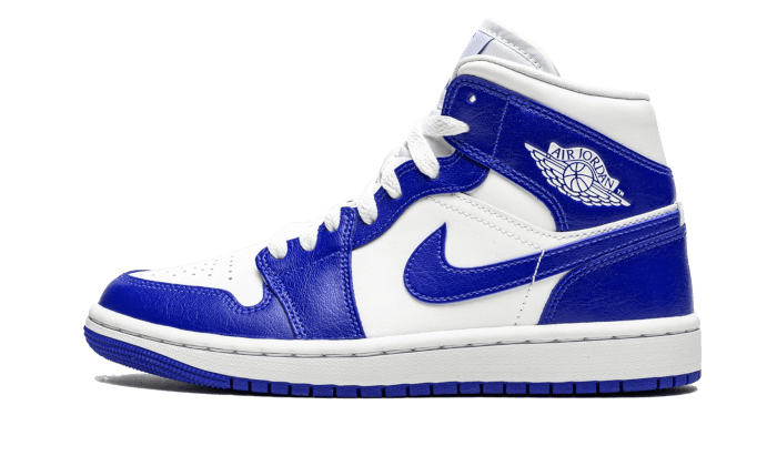 Air Jordan 1 Mid Kentucky Blue, White/Hyper Royal-White (BQ6472-104)