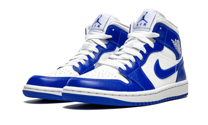 Air Jordan 1 Mid Kentucky Blue, White/Hyper Royal-White (BQ6472-104)