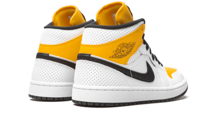 Air Jordan 1 Mid Laser Orange, White/White-Laser Orange (BQ6472-107)