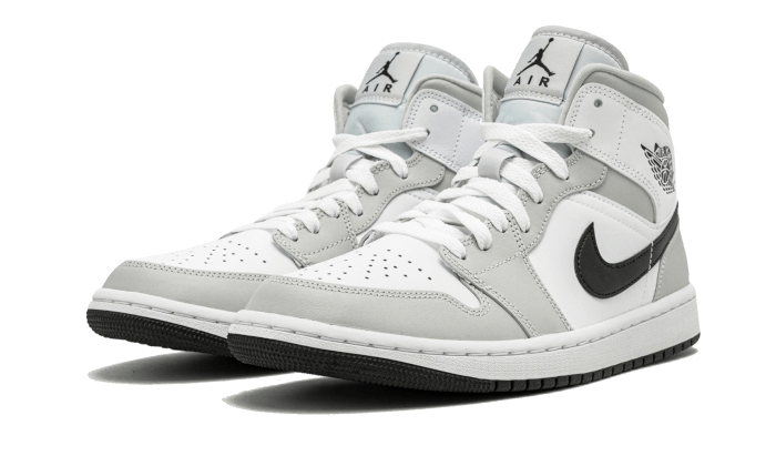 Air Jordan 1 Mid Light Smoke Grey, White/Light Smoke Grey (BQ6472-015)