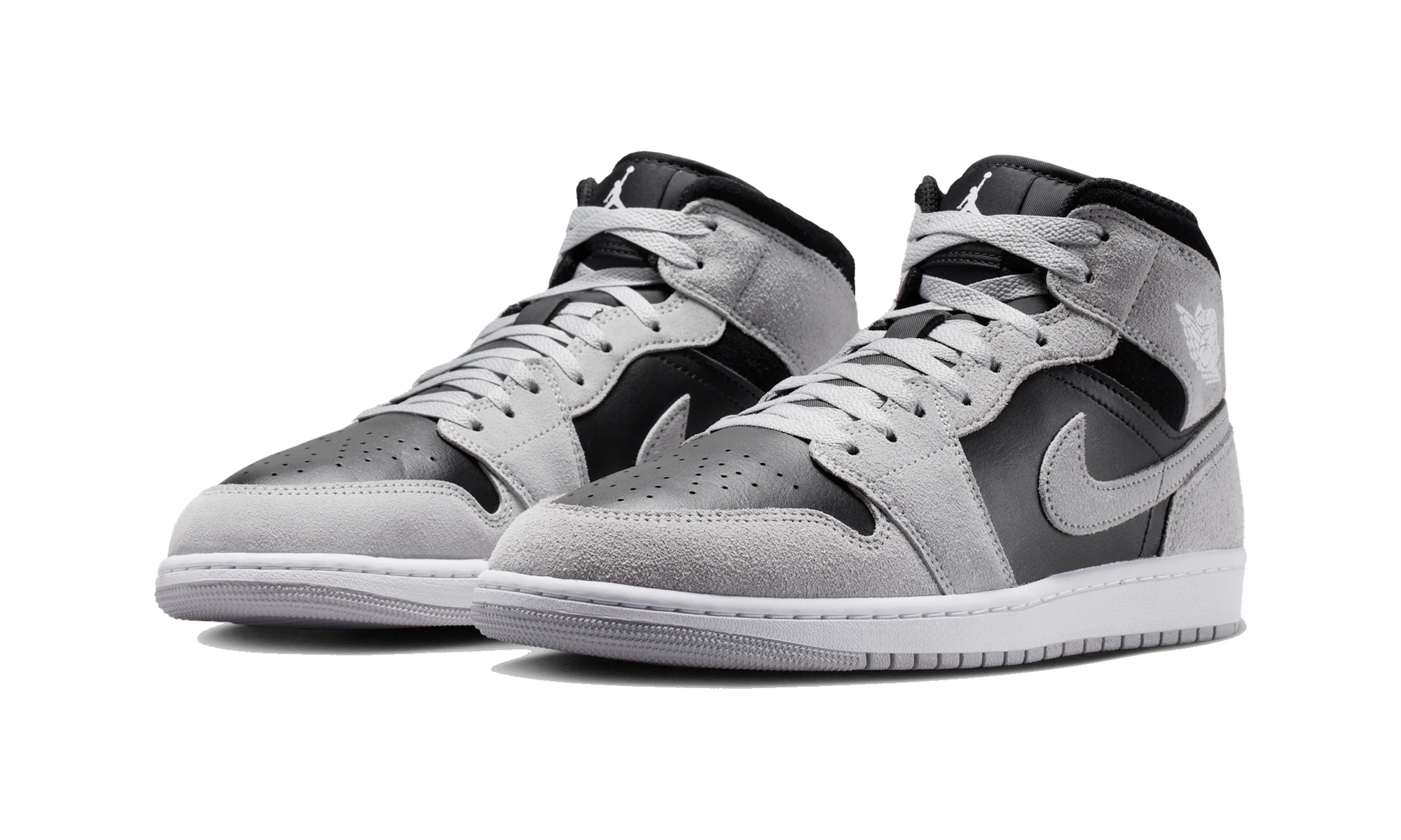 Air Jordan 1 Mid Light Smoke Grey Black