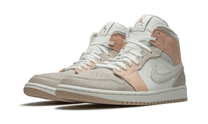 Air Jordan 1 Mid Milan, Sail/Light Bone-String-Shimmer (CV3044-100)