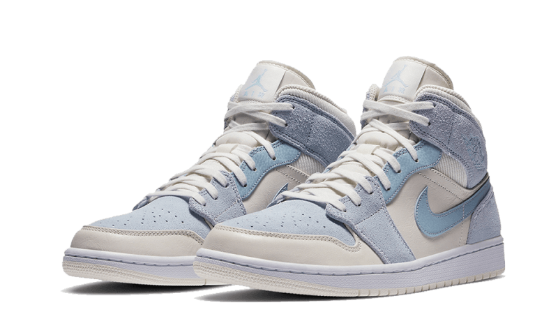 Air Jordan 1 Mid Mixed Textures Blue, Sail/Blue (DA4666-100)