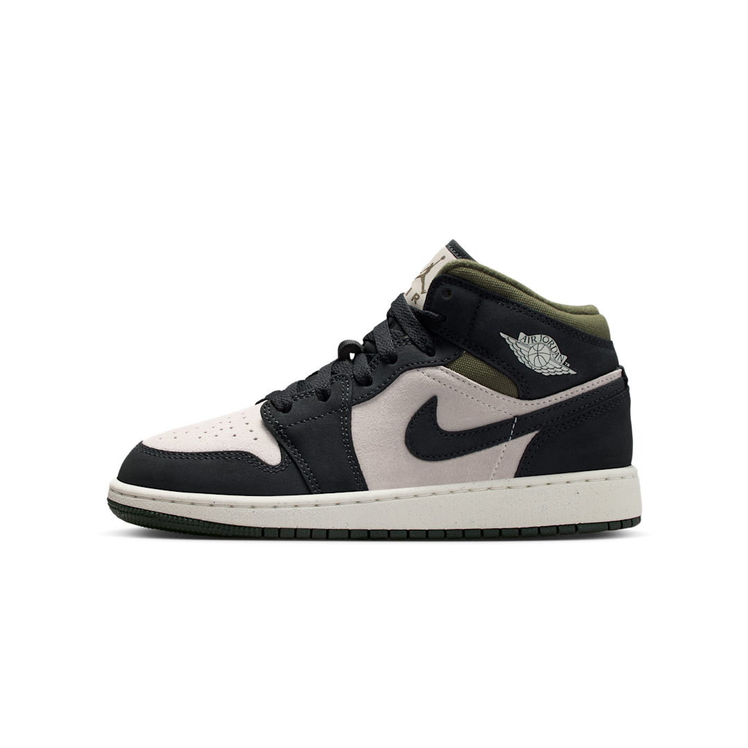 Air Jordan 1 Mid Off Noir Medium Olive, Light Orewood Brown/Medium Olive/Sail/Off Noir (HV4399-102)