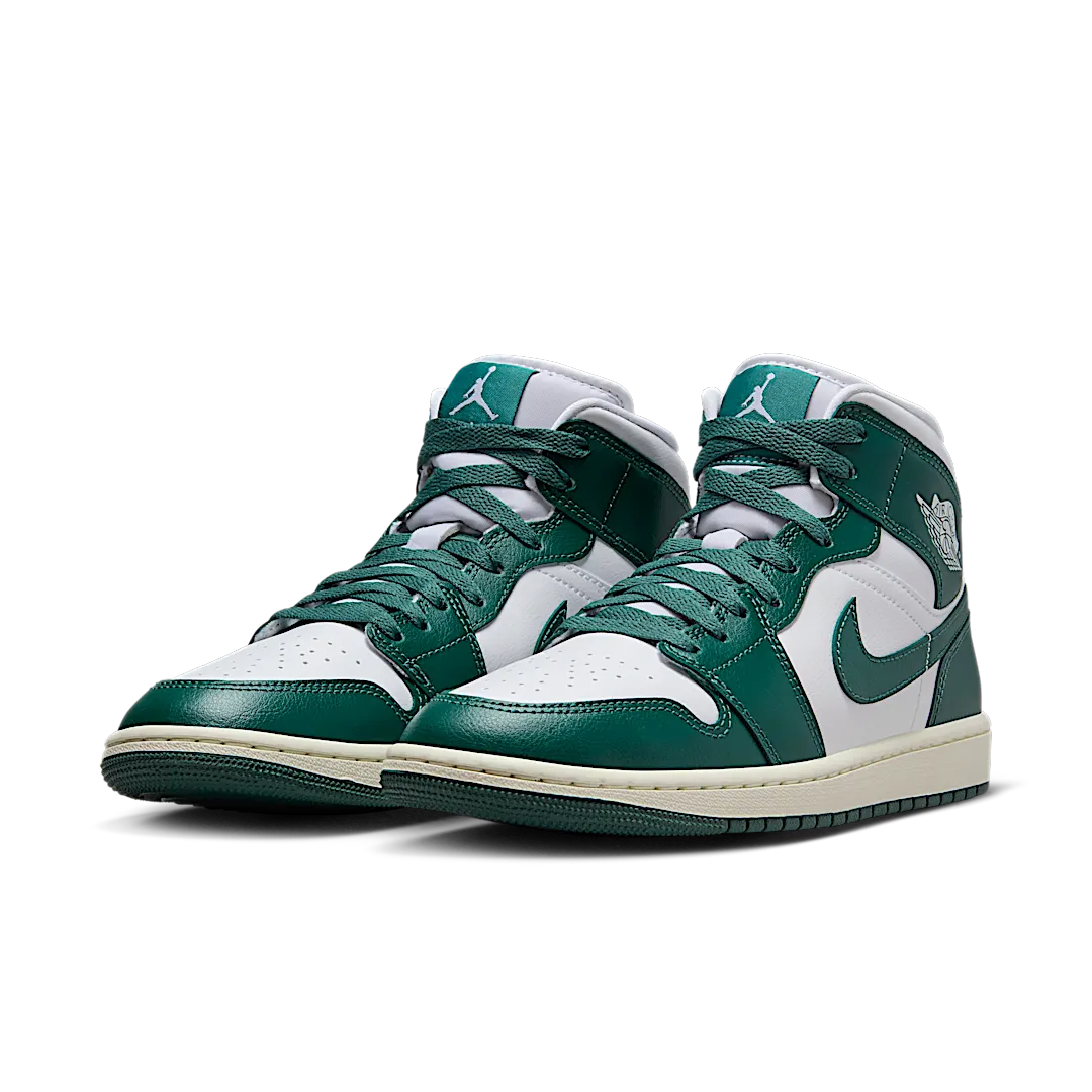 Air Jordan 1 Mid Oxidised Green, White/Sail/Oxidised Green (BQ6472-133)