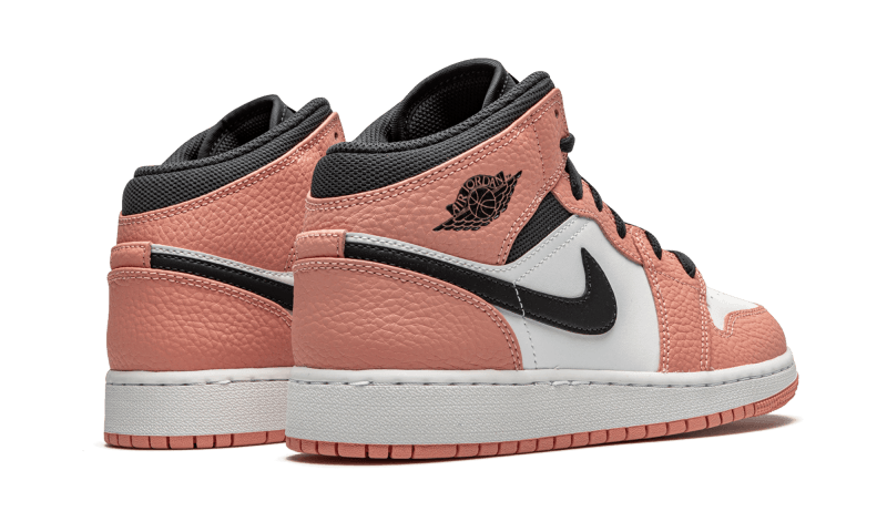 Air Jordan 1 Mid Pink Quartz, Pink Quartz/Dark Smoke Grey-White (555112-603)