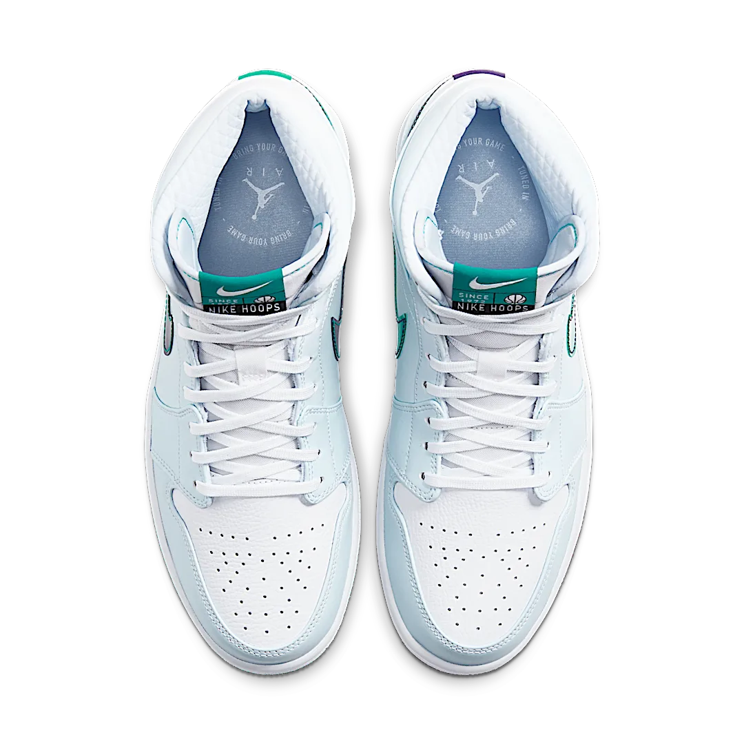 Air Jordan 1 Mid Pregame Pack Mindfulness Luka Doncic, White/Green-Purple (CW5853-100)