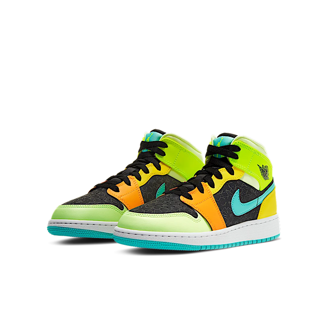 Air Jordan 1 Mid SE Aurora Green, Black/Aurora Green (BQ6931-037)