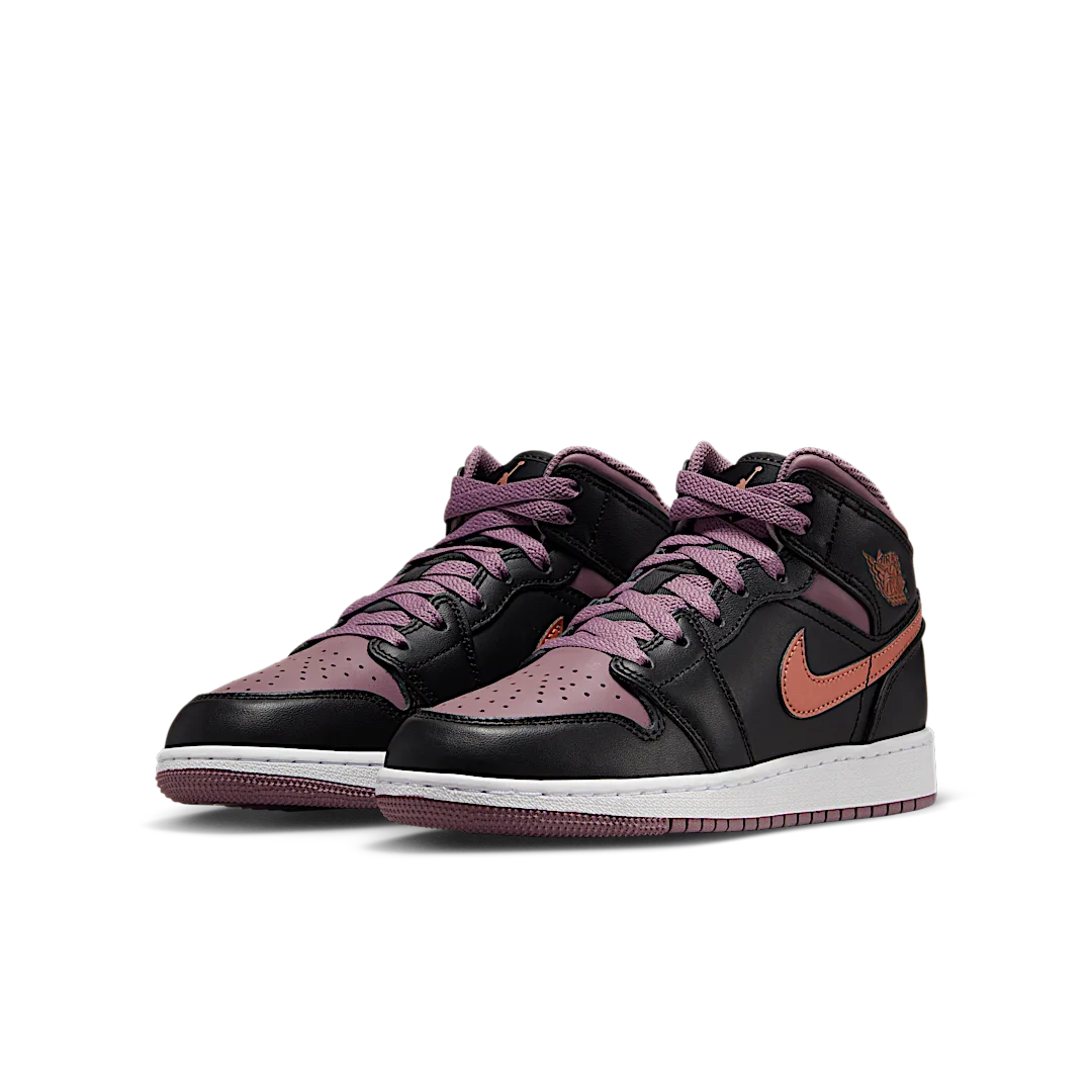 Air Jordan 1 Mid SE Black Sky J Mauve White Sky J Orange, Black/Sky J Mauve/White/Sky J Orange (FB9909-008)