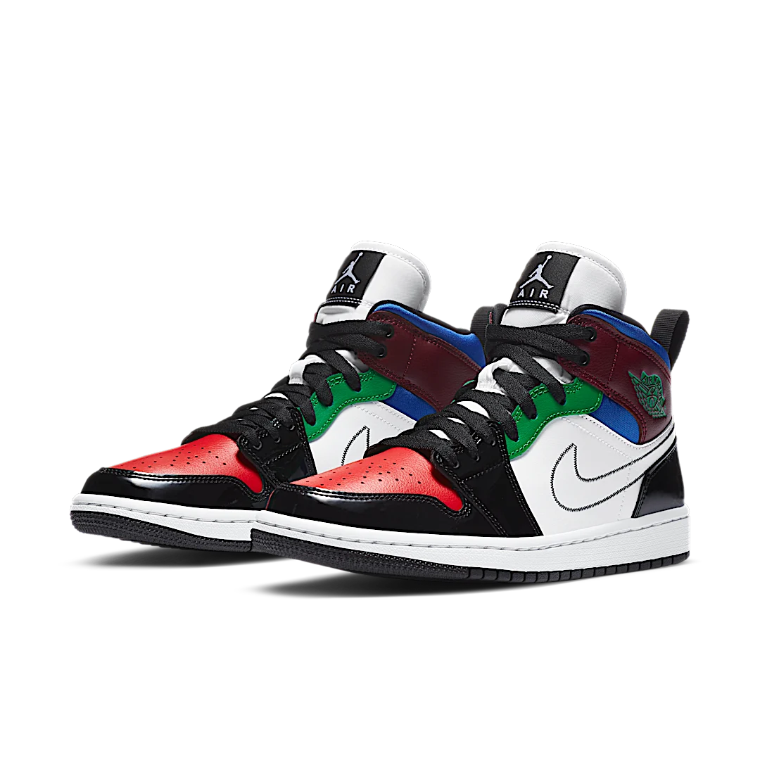 Air Jordan 1 Mid SE Black White Multi-Color