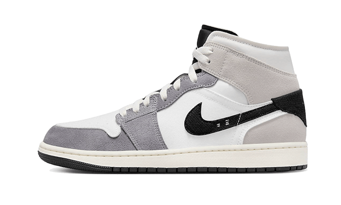 Air Jordan 1 Mid SE Craft White Cement Grey Black, Cement Grey/White/Tech Grey/Black (DZ4136-002)