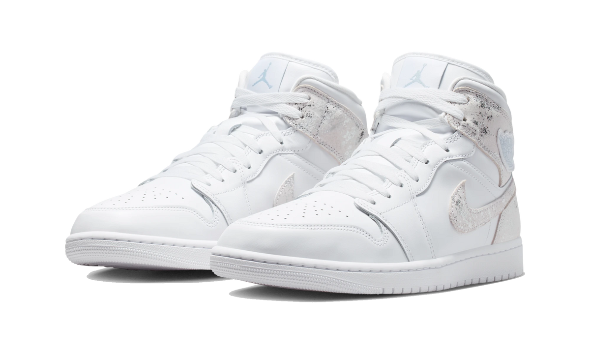 Air Jordan 1 Mid SE Distressed White Field Silver