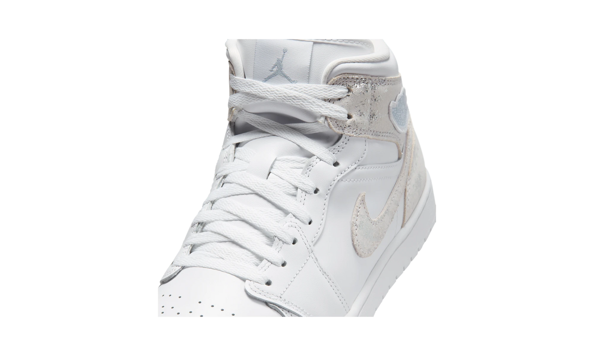 Air Jordan 1 Mid SE Distressed White Field Silver