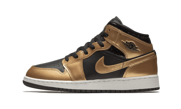 Air Jordan 1 Mid SE Metallic Gold Black, Black/Metallic Gold/White (DR6967-071)