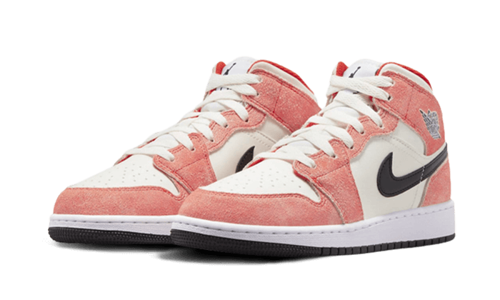 Air Jordan 1 Mid SE Orange Suede, Team Orange/Sail/White/Black (DV1336-800)