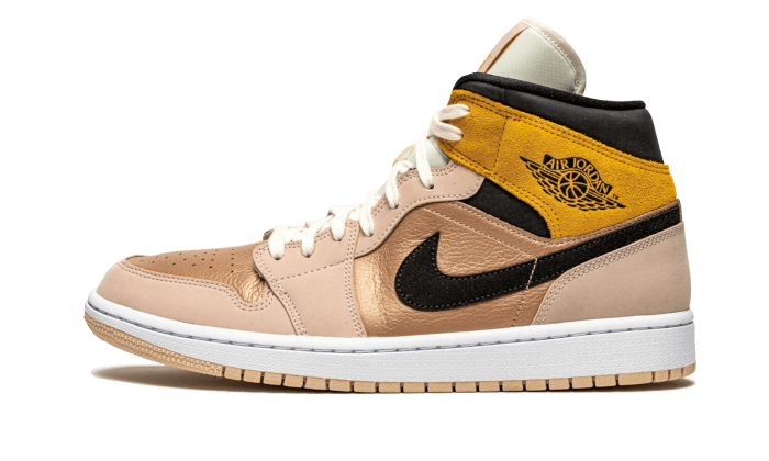 Air Jordan 1 Mid SE Particle Beige, Particle Beige/Black-Metallic Red Bronze (DD2224-200)