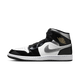 Air Jordan 1 Mid SE Patent Black White Metallic Silver Metallic Gold