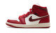 Air Jordan 1 Mid SE Red Cracked Leather