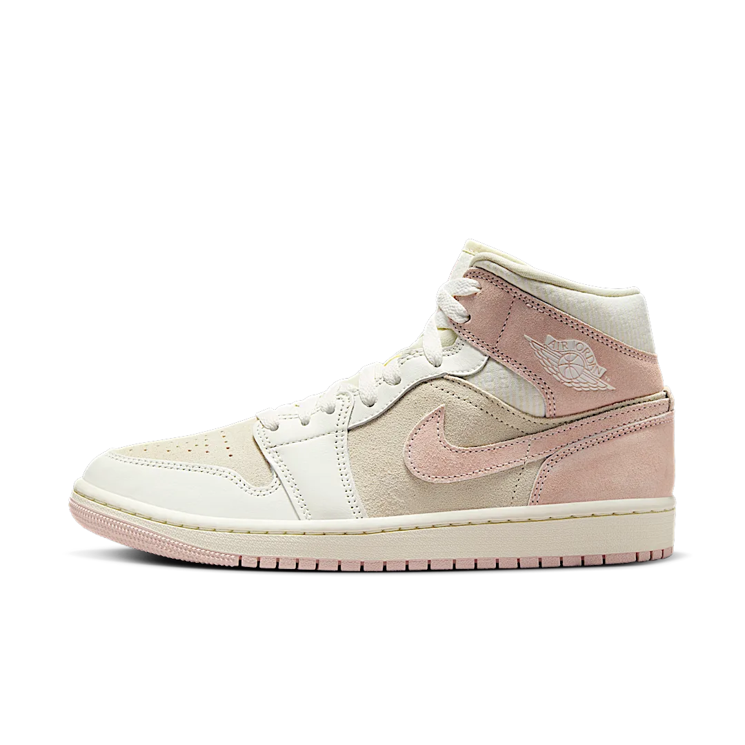 Air Jordan 1 Mid SE Seersucker, Coconut Milk/Legend Pink/Sail (FQ1926-161)