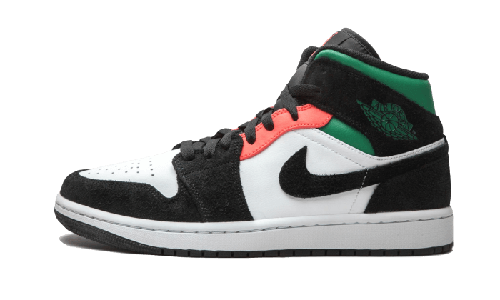 Air Jordan 1 Mid SE South Beach, White/Black-Pink-Green (852542-116)