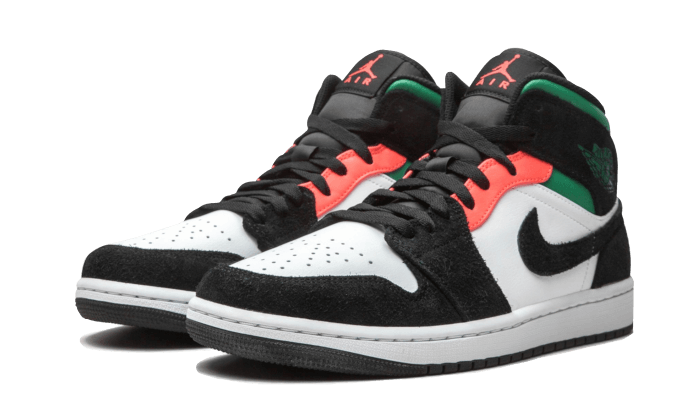 Air Jordan 1 Mid SE South Beach, White/Black-Pink-Green (852542-116)