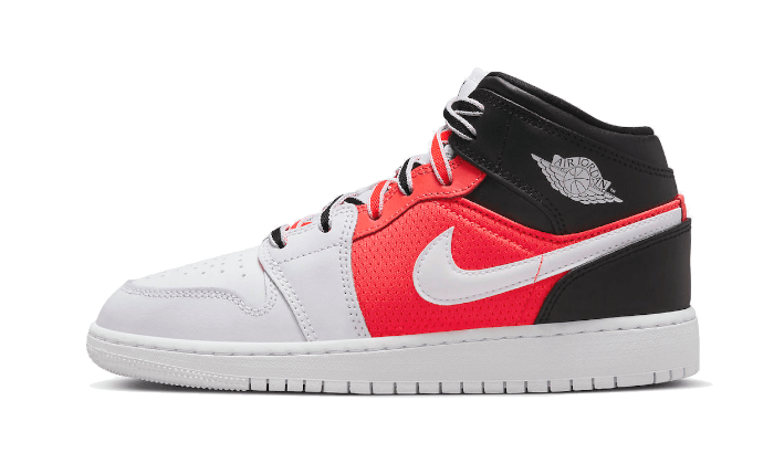 Air Jordan 1 Mid SE White Black Infrared, White/Black/Infrared 23 (FB4417-016)