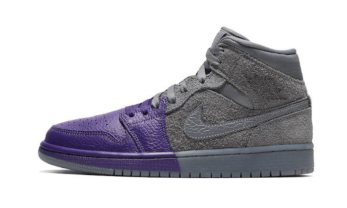 Air Jordan 1 Mid Sheila Rashid, Medium Grey/Cool Grey-Court Purple (CW5897-005)