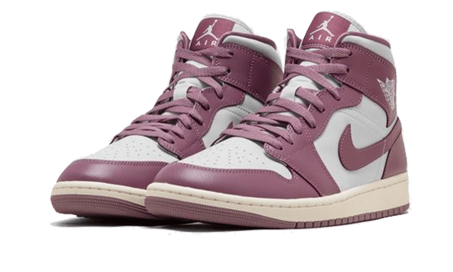 Air Jordan 1 Mid Sky J Muave, Pure Platinum/Sky J Mauve/Sail (BQ6472-050)