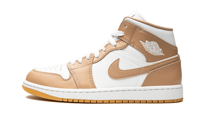 Air Jordan 1 Mid Tan Gum, Hemp/Gum Yellow/White (554724-271)