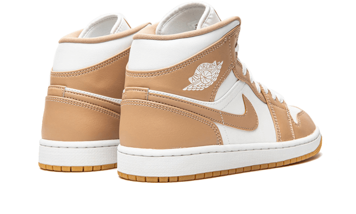 Air Jordan 1 Mid Tan Gum, Hemp/Gum Yellow/White (554724-271)