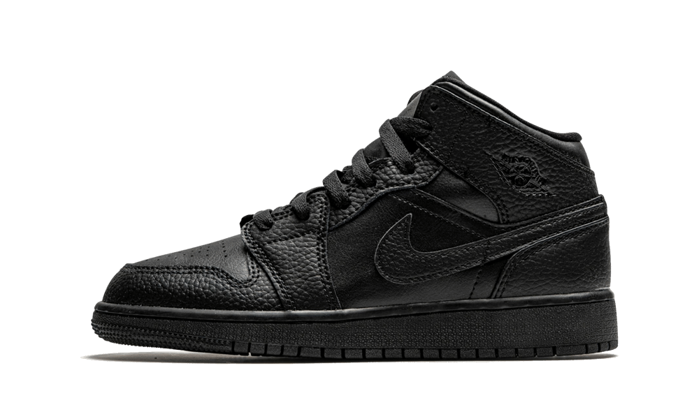 Air Jordan 1 Mid Black, Black/Black-Black (554725-091)