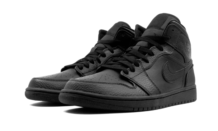 Air Jordan 1 Mid Triple Black, Black/Black/Black (554724-091)