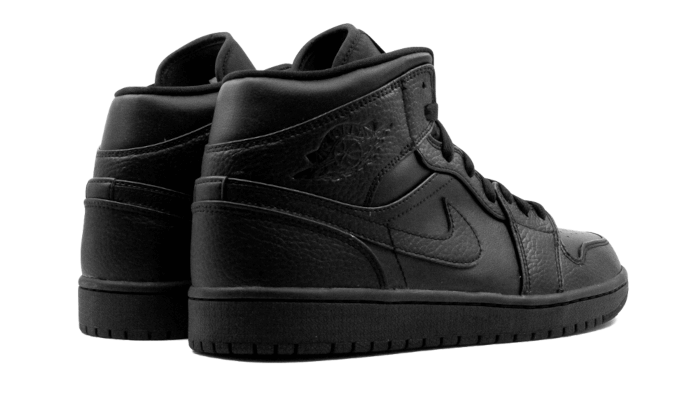 Air Jordan 1 Mid Triple Black, Black/Black/Black (554724-091)