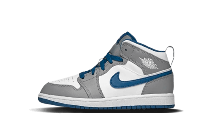 Air Jordan 1 Mid True Blue Cement (PS), Cement Grey/White/True Blue (DQ8424-014)