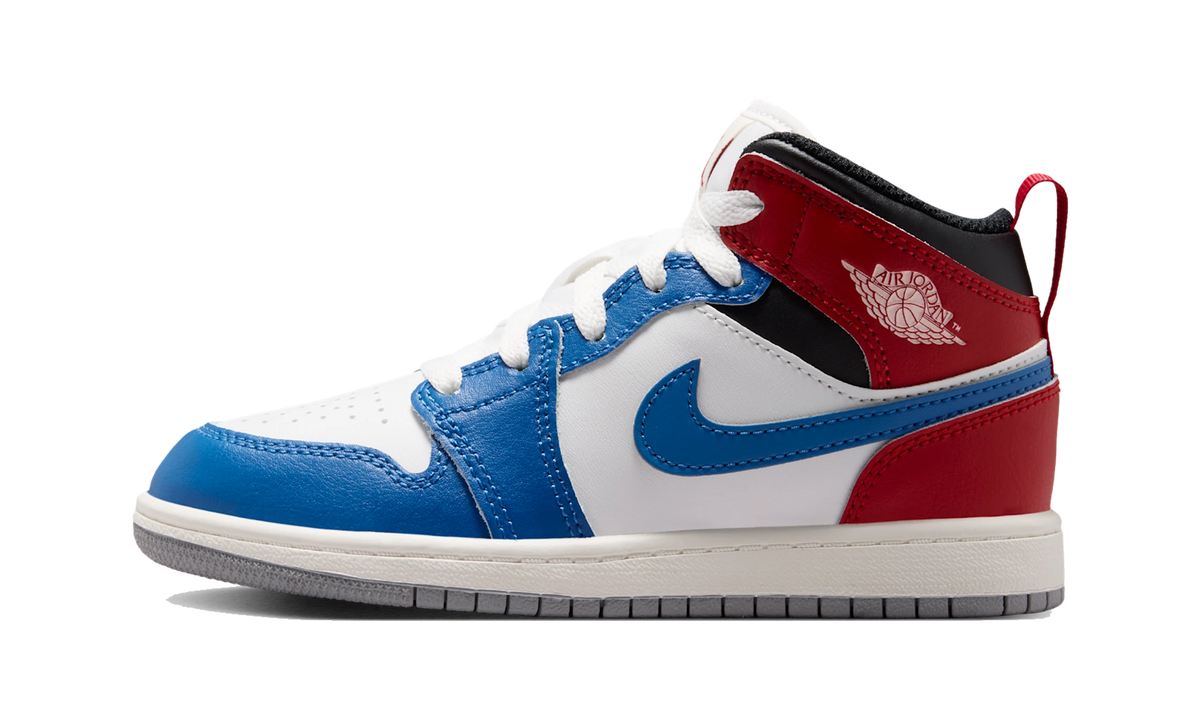 Air Jordan 1 Mid True Blue Varsity Red (PS)