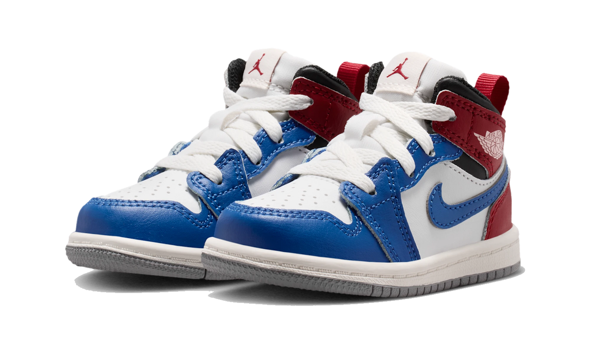 Air Jordan 1 Mid True Blue Varsity Red (TD)