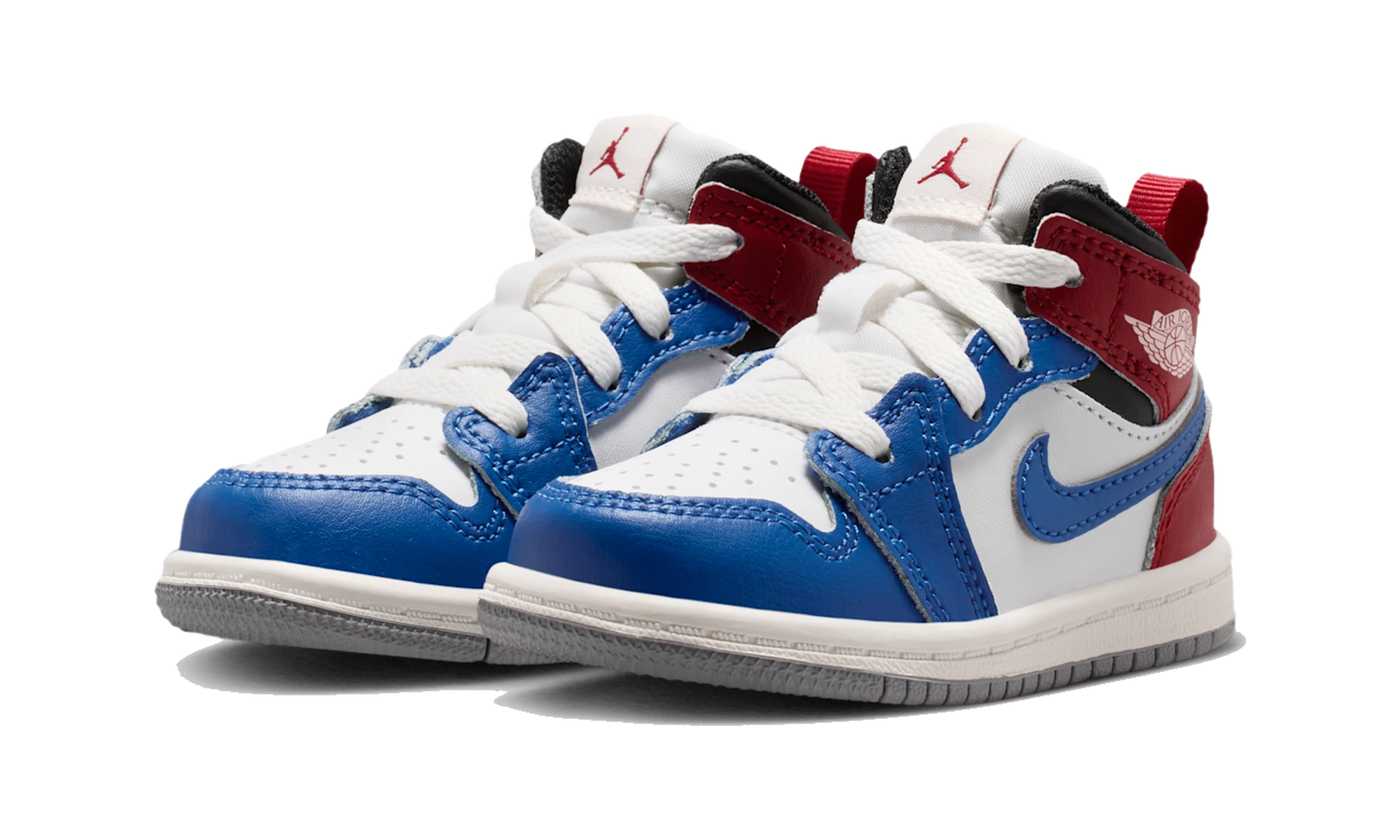 Air Jordan 1 Mid True Blue Varsity Red (TD)