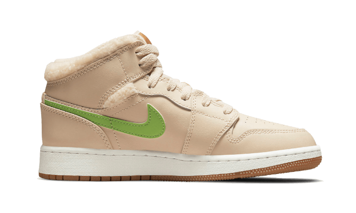 Air Jordan 1 Mid Utility Fleece Pearl White, Pearl White/Dark Driftwood-Pink Salt-Racer Blue (DO2207-264)