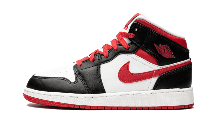 Air Jordan 1 Mid Very Berry, Black/White-Very Berry (554725-016)