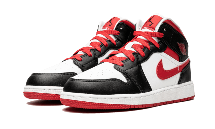 Air Jordan 1 Mid Very Berry, Black/White-Very Berry (554725-016)