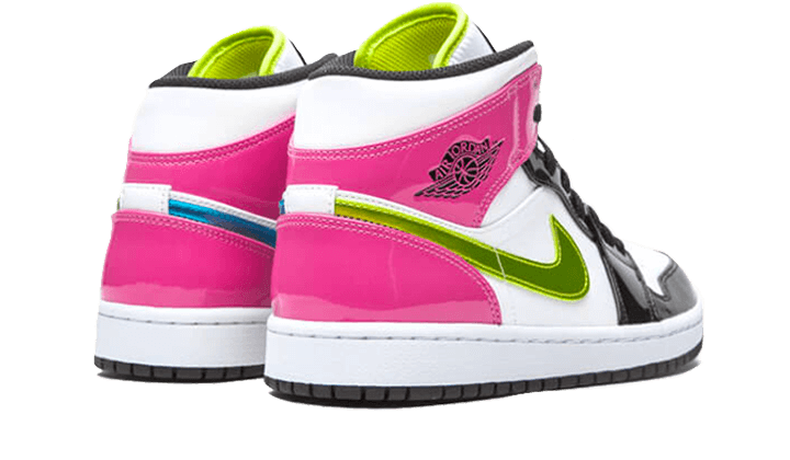 Air Jordan 1 Mid White Black Cyber Pink, White/Black-Cyber-Pink (CZ9834-100 / CZ9835-100)