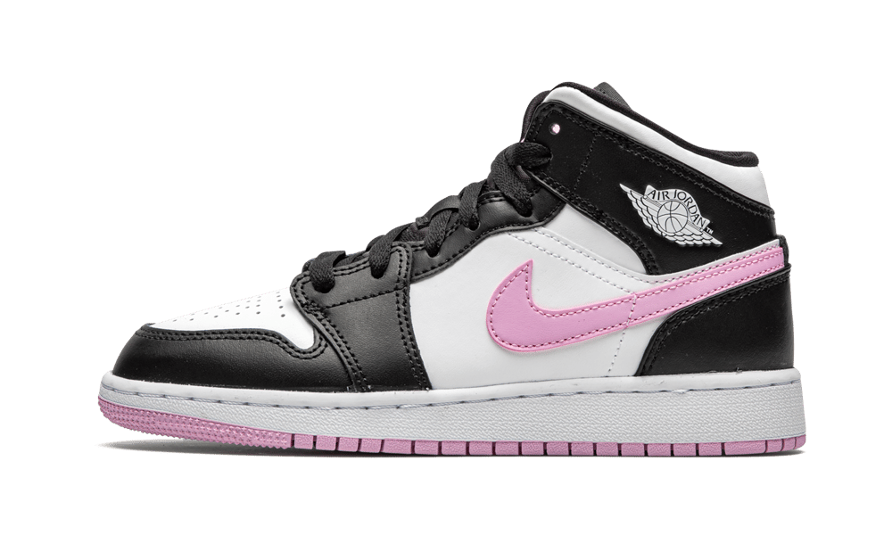 Air Jordan 1 Mid White Black Light Arctic Pink, White/Black-Light Arctic Pink (555112-103)