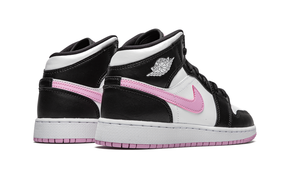 Air Jordan 1 Mid White Black Light Arctic Pink, White/Black-Light Arctic Pink (555112-103)