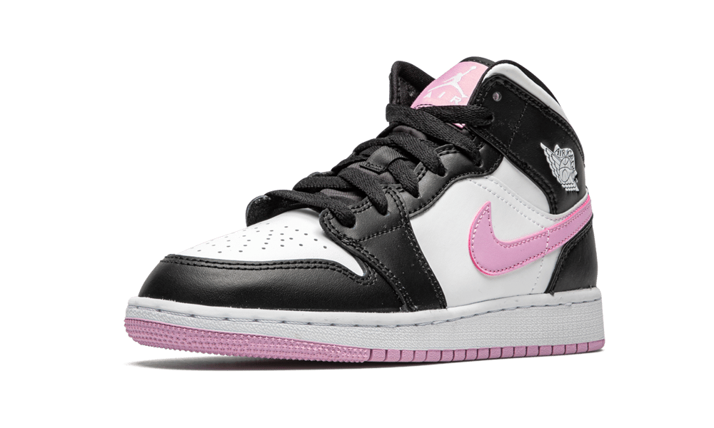 Air Jordan 1 Mid White Black Light Arctic Pink, White/Black-Light Arctic Pink (555112-103)