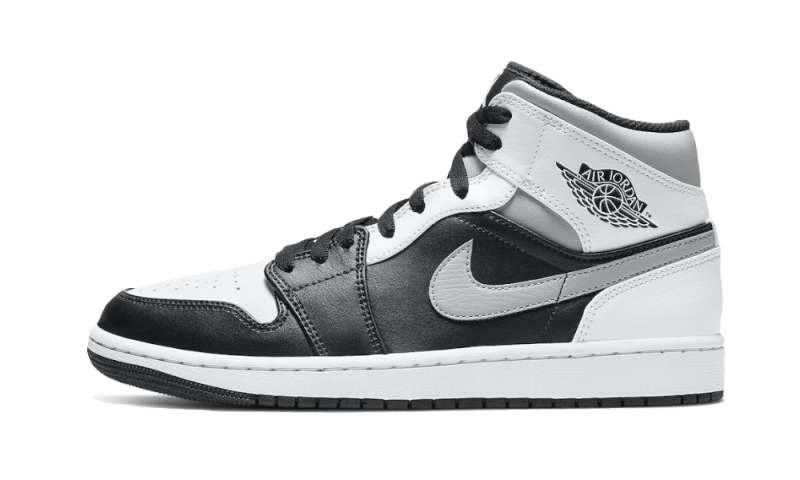 Air Jordan 1 Mid White Shadow, Black/Medium Grey-White (554724-073 / 554725-073)