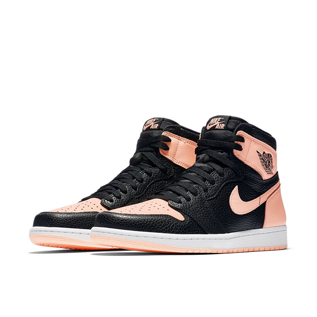 Air Jordan 1 Retro High Black Crimson Tint, Black/Crimson Tint-White-Hyper Pink-Mystic Green (555088-081)